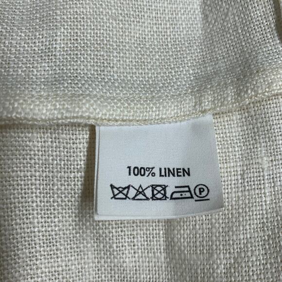 DRIES VAN NOTEN Size S Cream Multi Color Linen Abstract Floral Oversized Dress - Picture 9 of 10